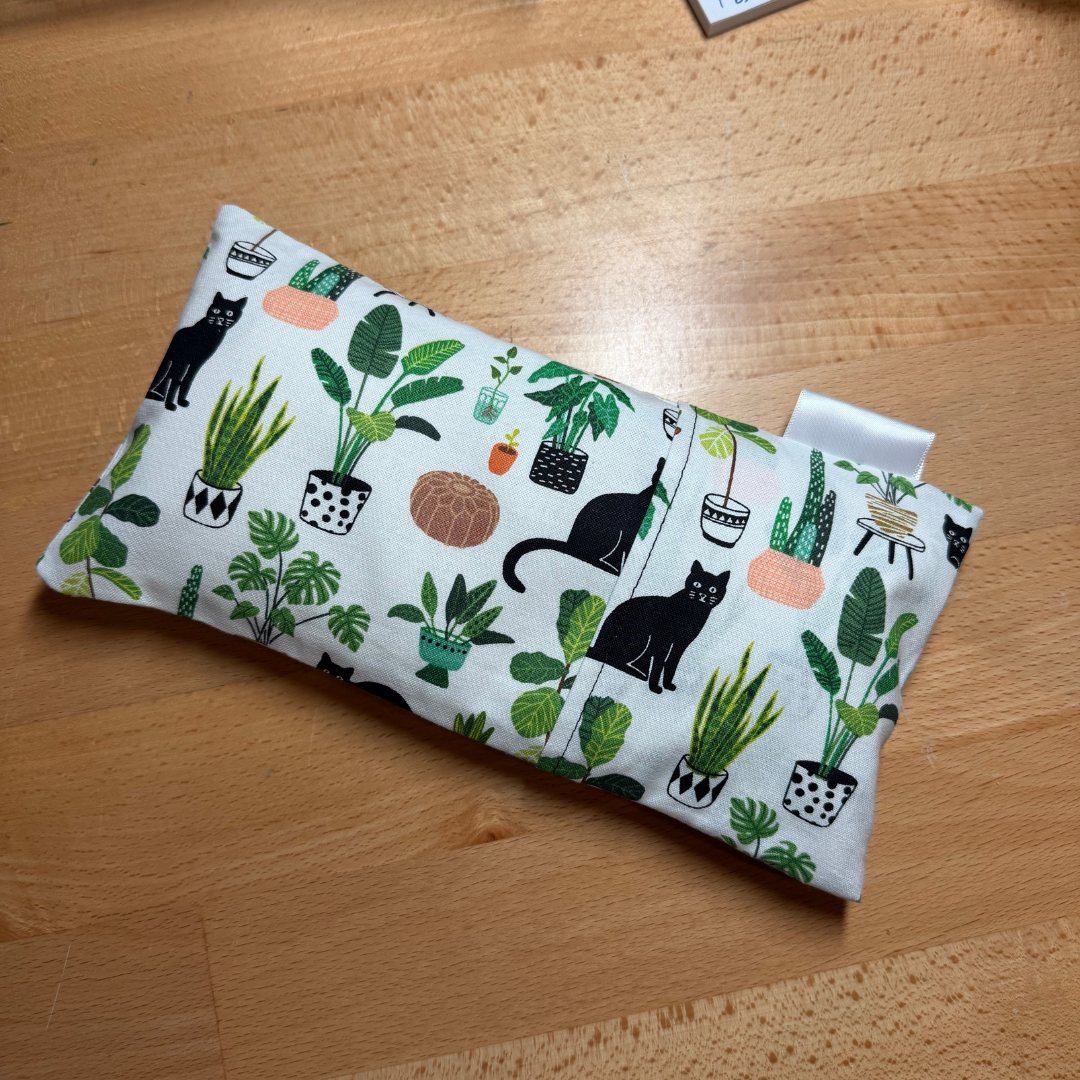 Resting Cat Face - Snuggy Eye Pillow with removable cover