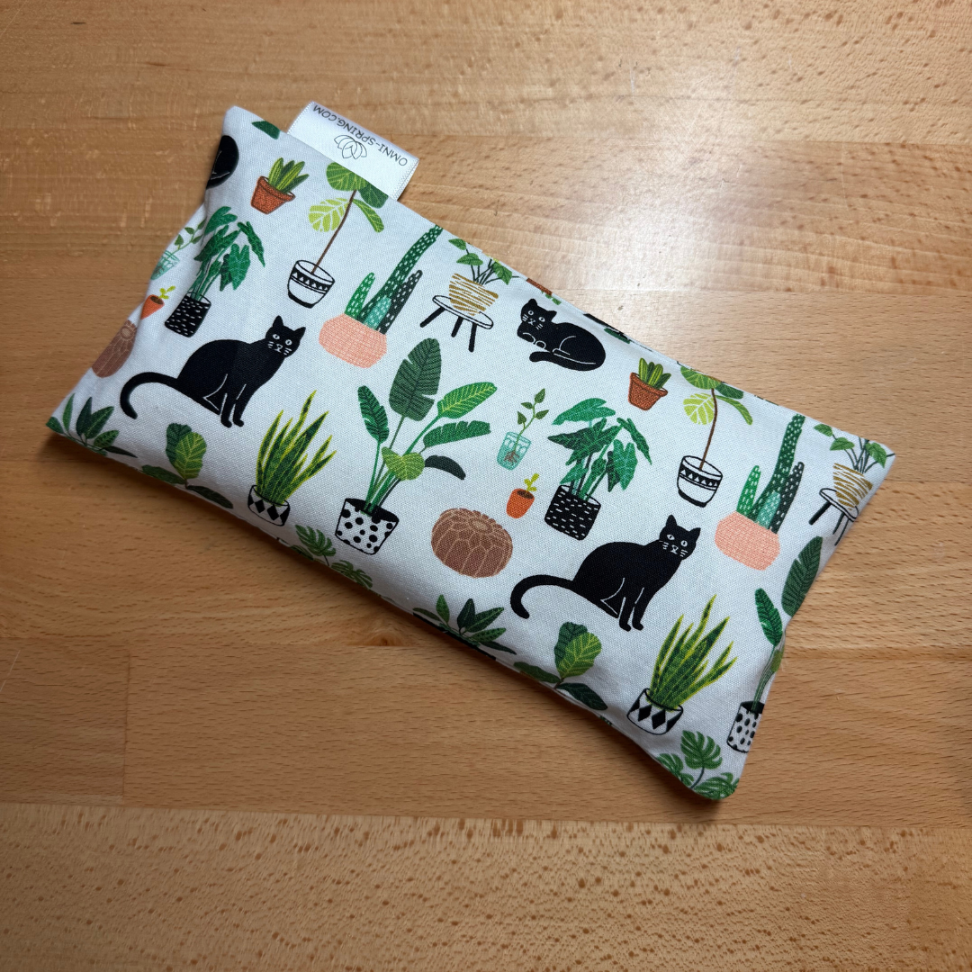 Resting Cat Face - Snuggy Eye Pillow with removable cover